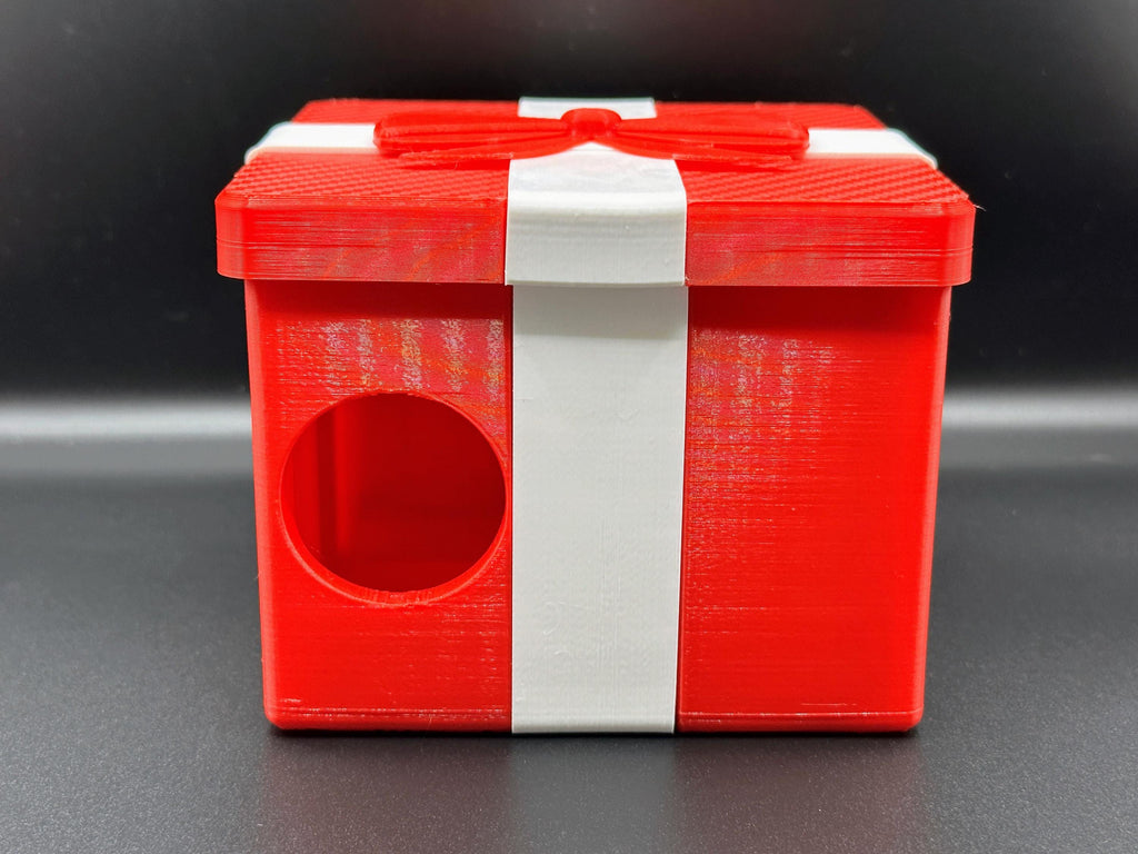 Christmas Present Humid Hide for Reptiles – Festive Holiday Terrarium Decor with Shedding Support