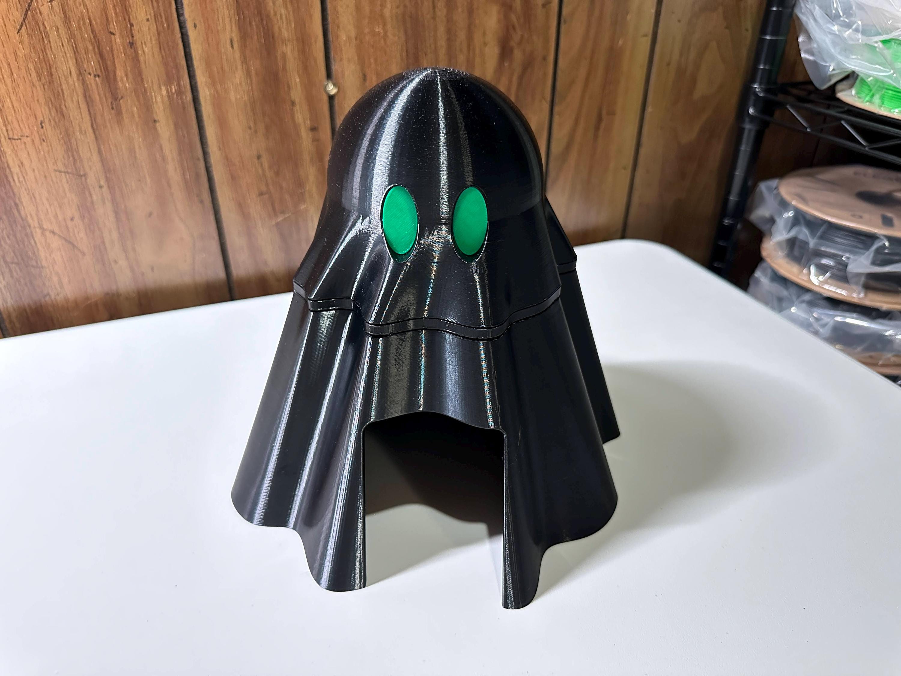 Ghost Humid Hide for Reptiles – Halloween Terrarium Decor with Shedding Support