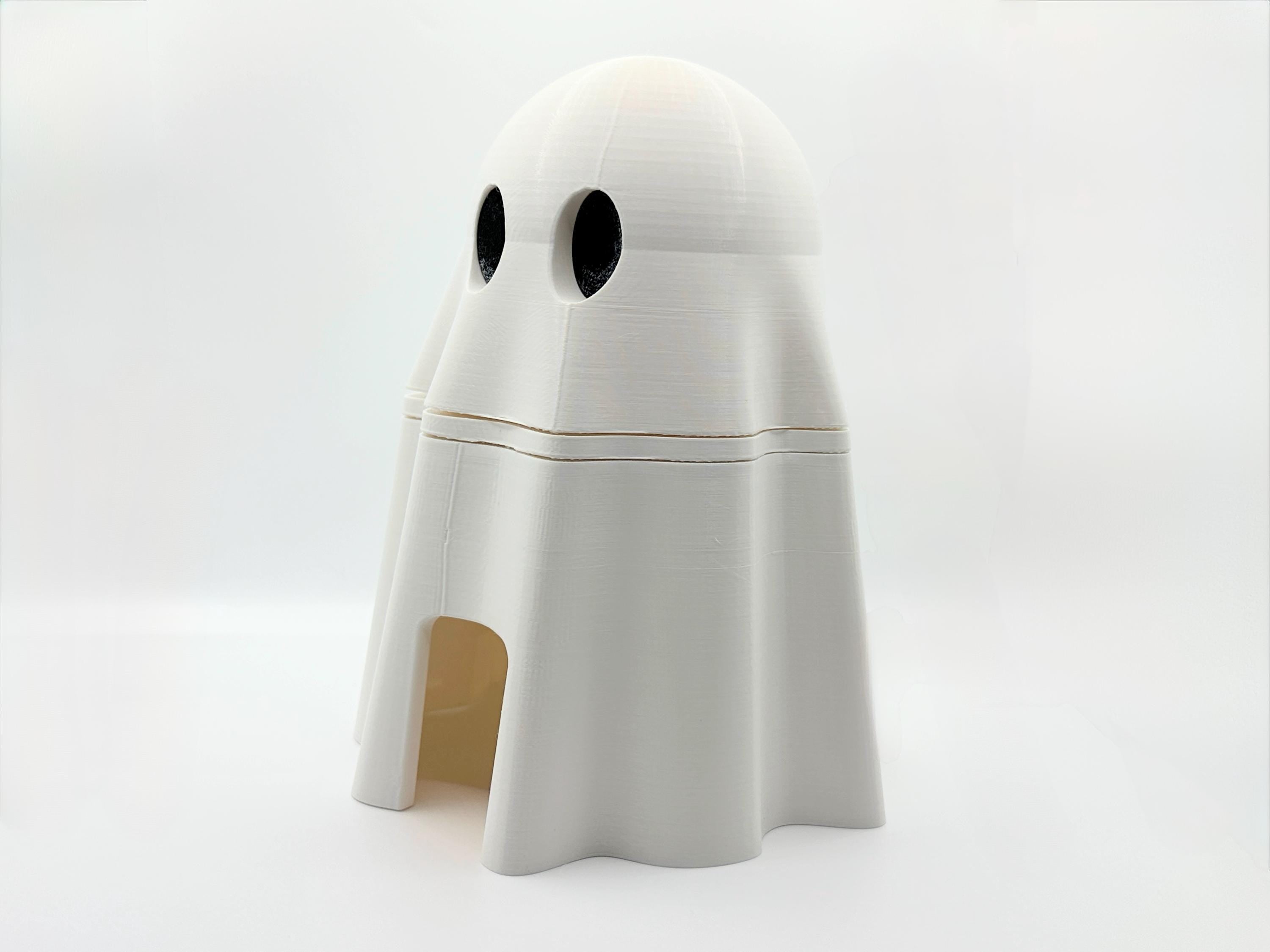 Ghost Humid Hide for Reptiles – Halloween Terrarium Decor with Shedding Support