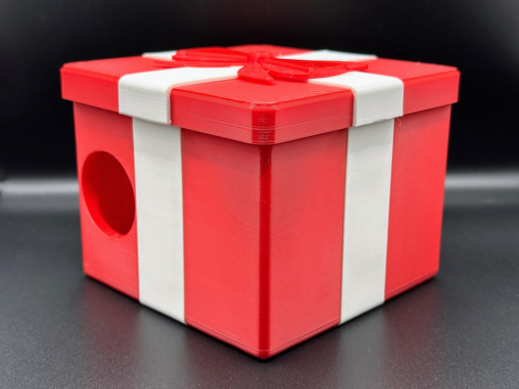 Christmas Present Humid Hide for Reptiles – Festive Holiday Terrarium Decor with Shedding Support