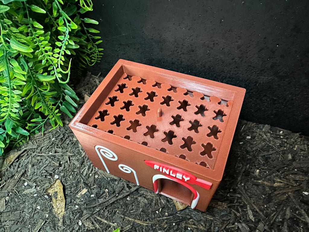 Gingerbread House Humid Hide for Reptiles – Festive Holiday Terrarium Decor with Shedding Support