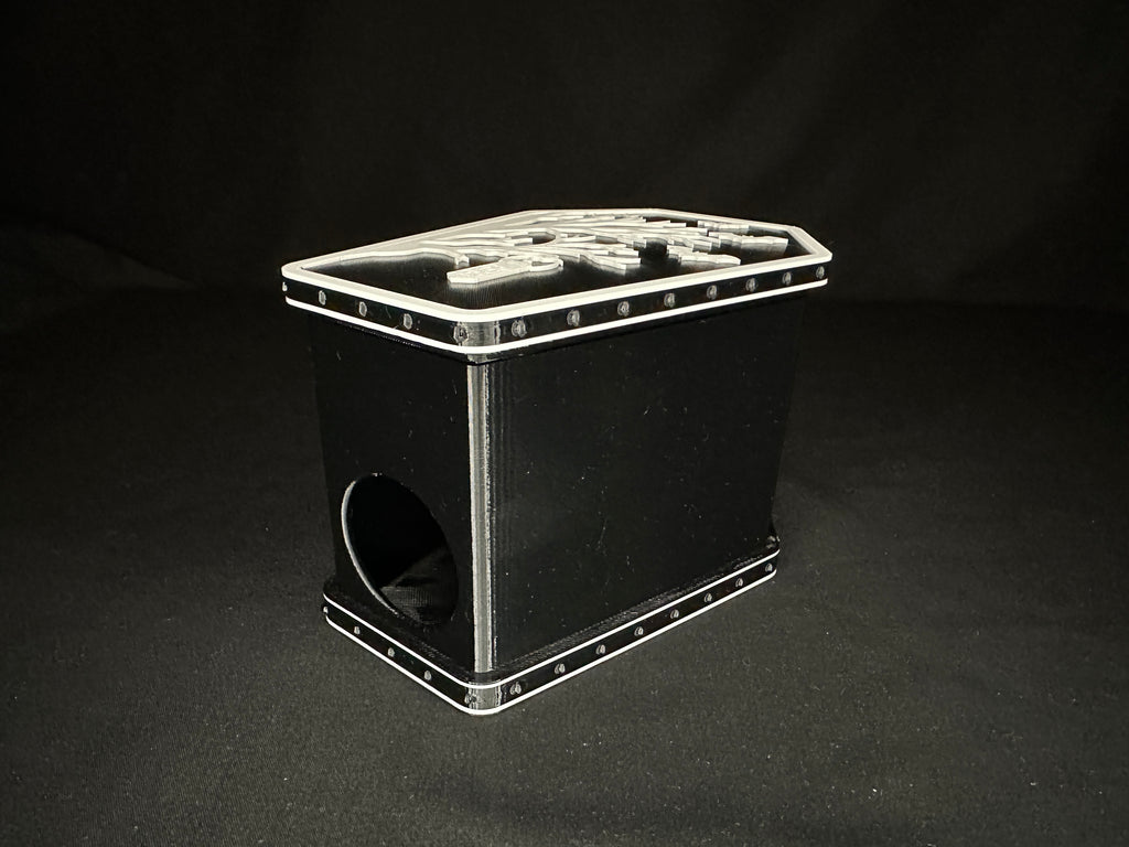 Coffin Humid Hide for Reptiles – Gothic Terrarium Decor with Shedding Support