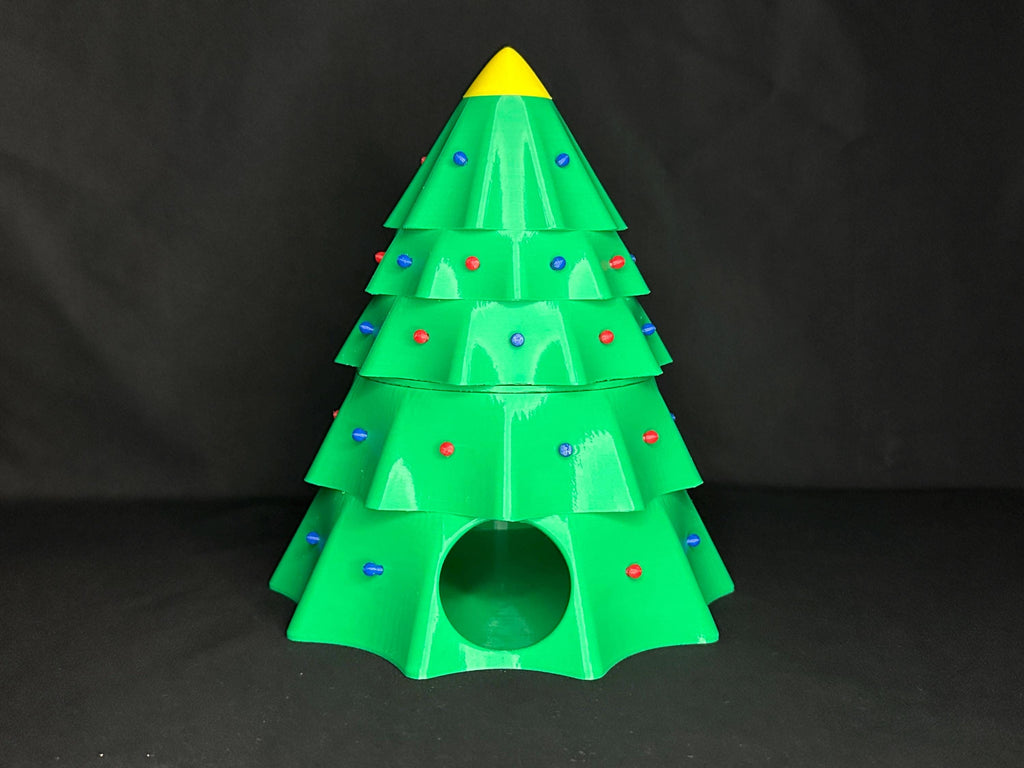 Christmas Tree Humid Hide for Reptiles – Festive Holiday Terrarium Decor with Shedding Support