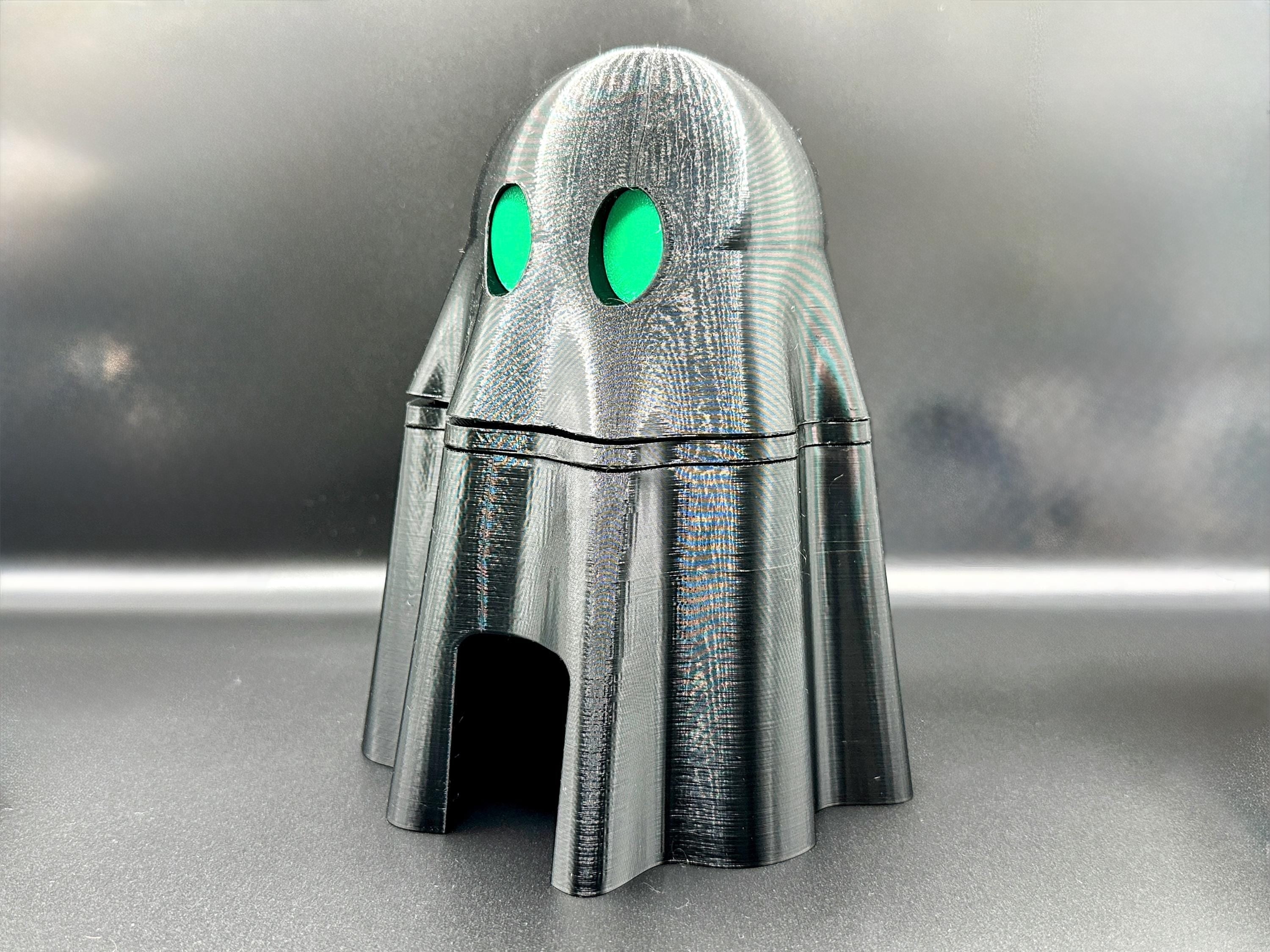 Ghost Humid Hide for Reptiles – Halloween Terrarium Decor with Shedding Support