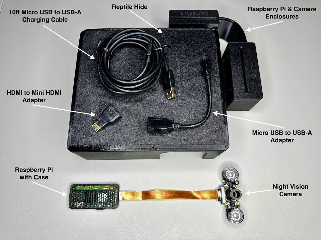 Peek-a-Hide – Reptile Hide with Night Vision Camera Monitoring