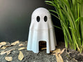 Ghost Humid Hide for Reptiles – Halloween Terrarium Decor with Shedding Support