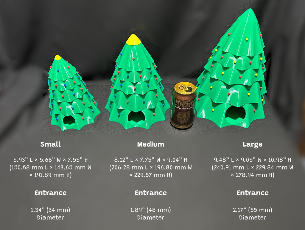 Christmas Tree Humid Hide for Reptiles – Festive Holiday Terrarium Decor with Shedding Support